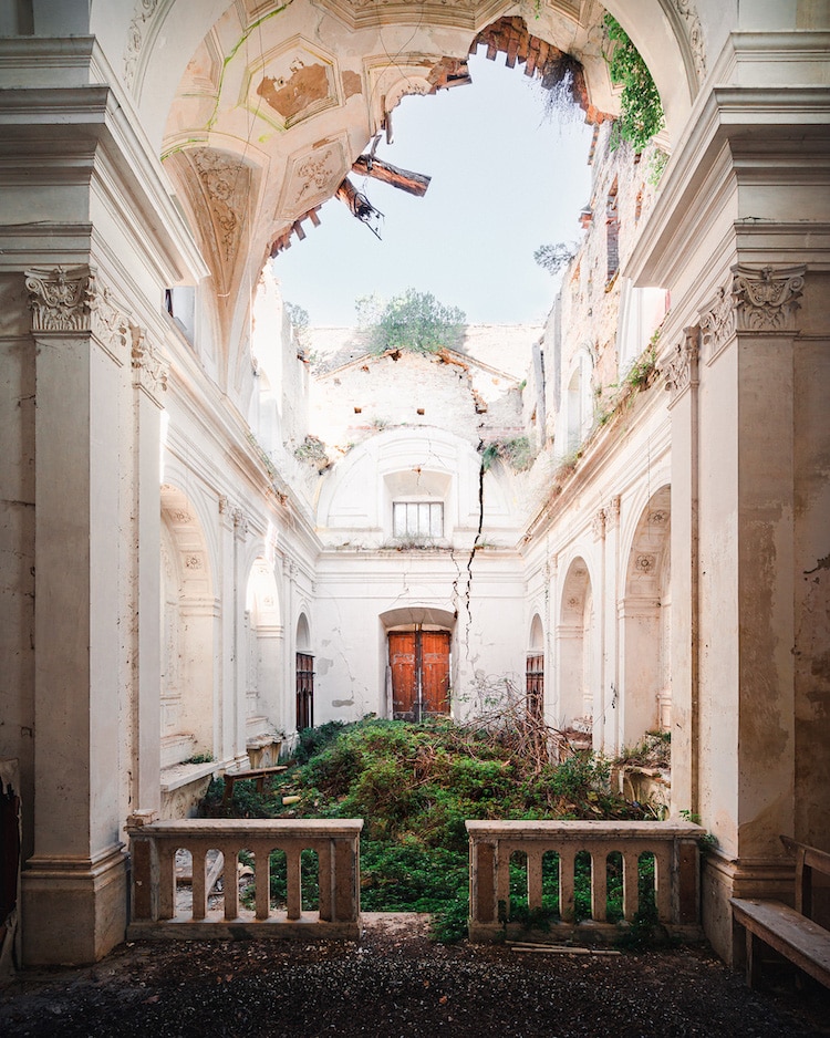 Italian Church with Roof Collapsed