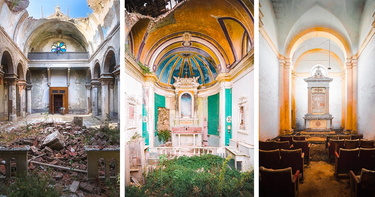 El fotógrafo explora la belleza y la ruina de las iglesias abandonadas en Italia