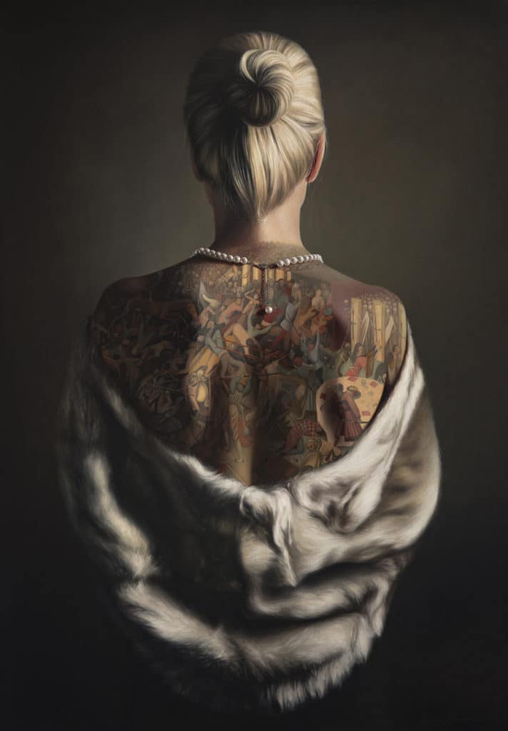 hyper realistic back tattoos