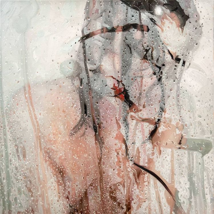 Peinture à l'huile d'une figure en détresse par Alyssa Monks