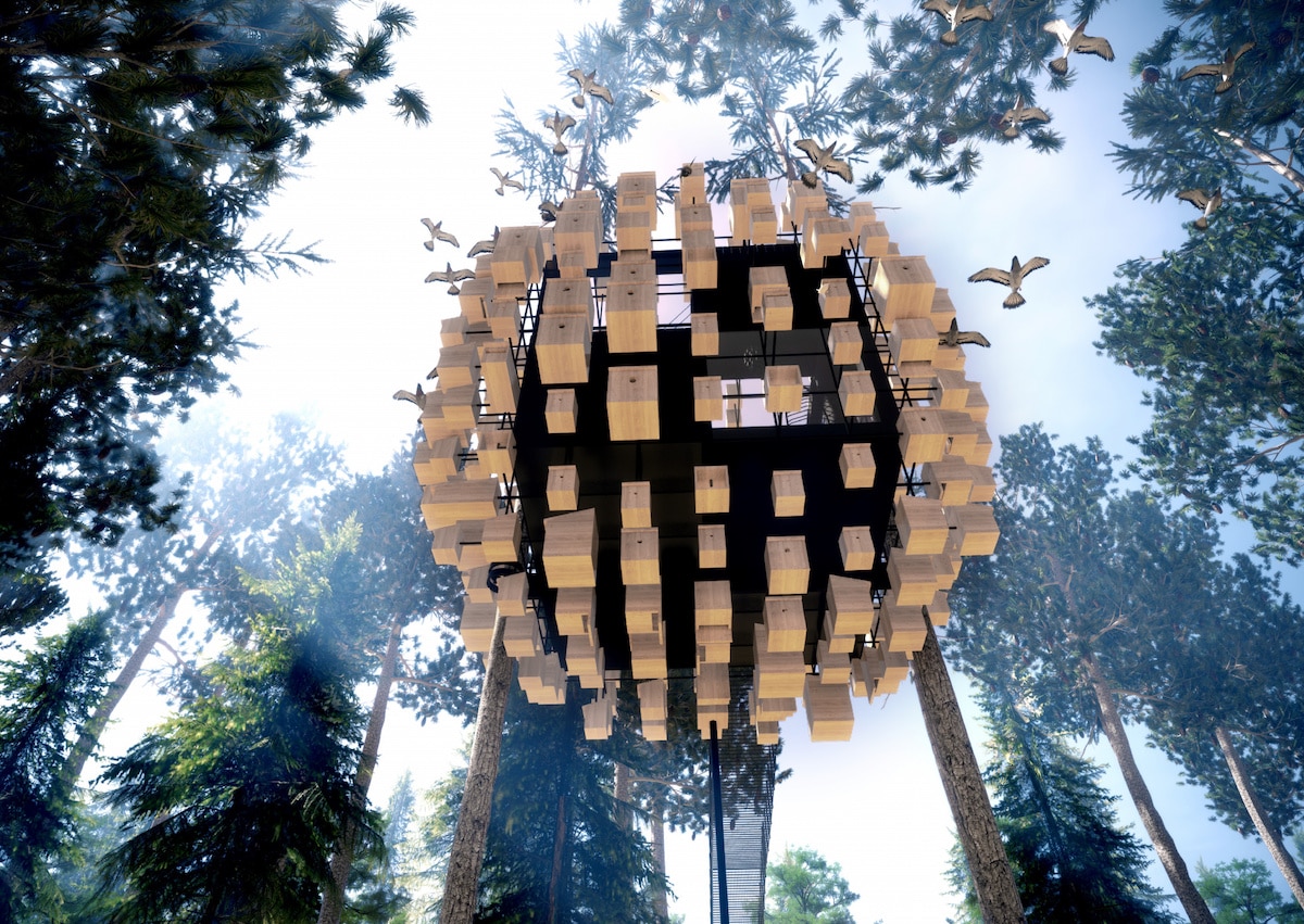 Bjarke Ingels Biosphere at Treehotel