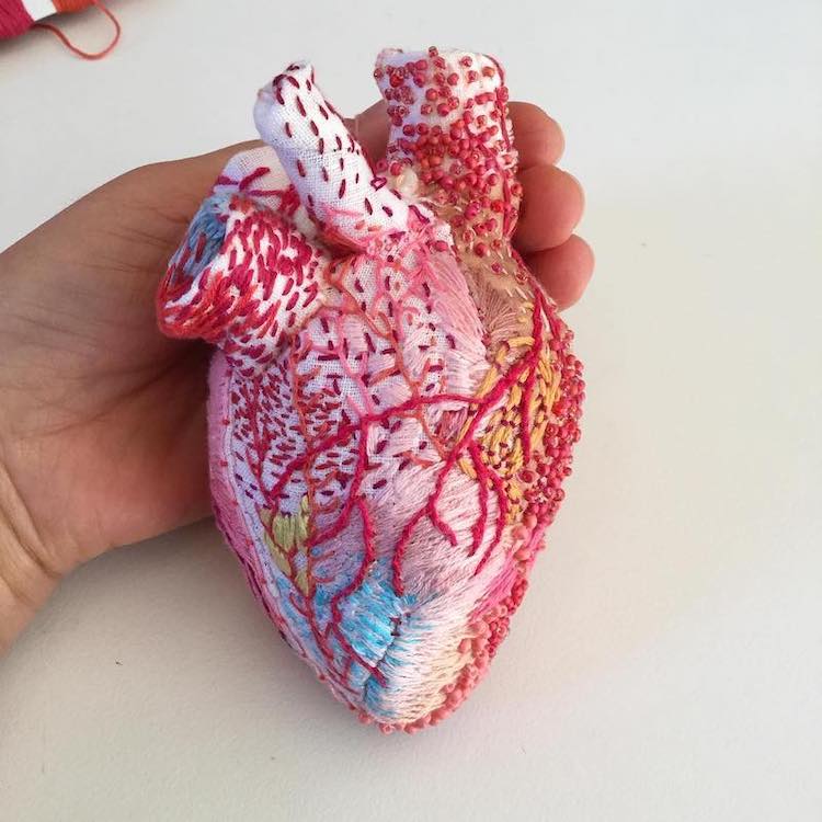 Realistic Textile Sculptures of Hearts are Dedicated to Forgotten