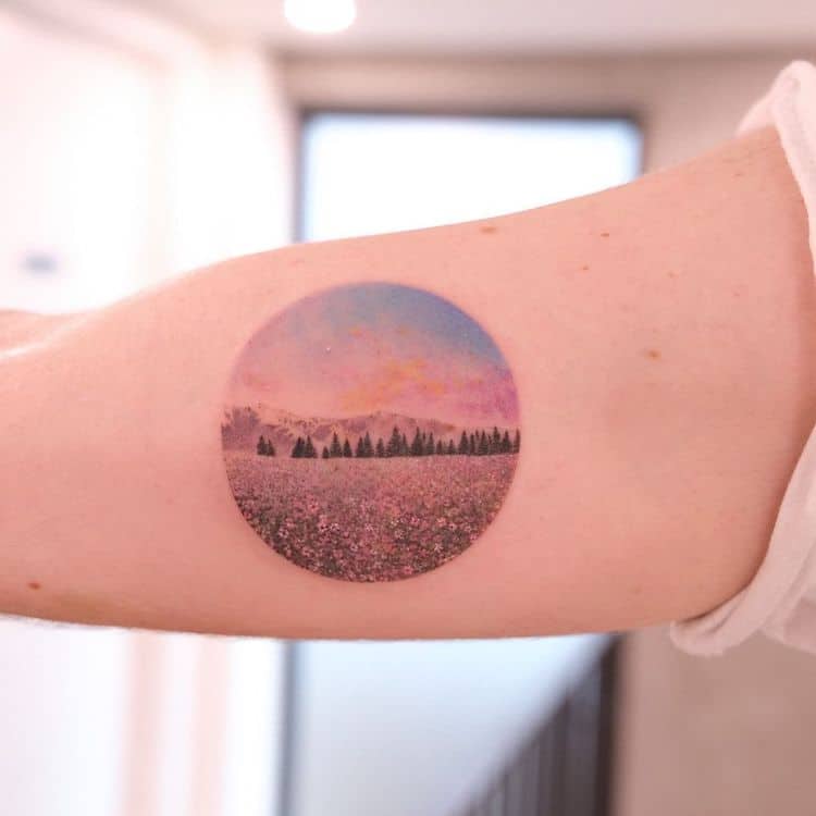 sunset tattoos designs