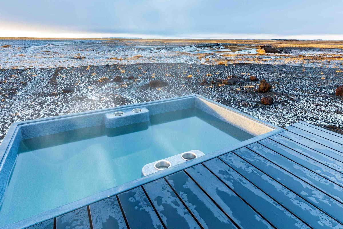 Hot Tub at Northern Lights Glass Cottage