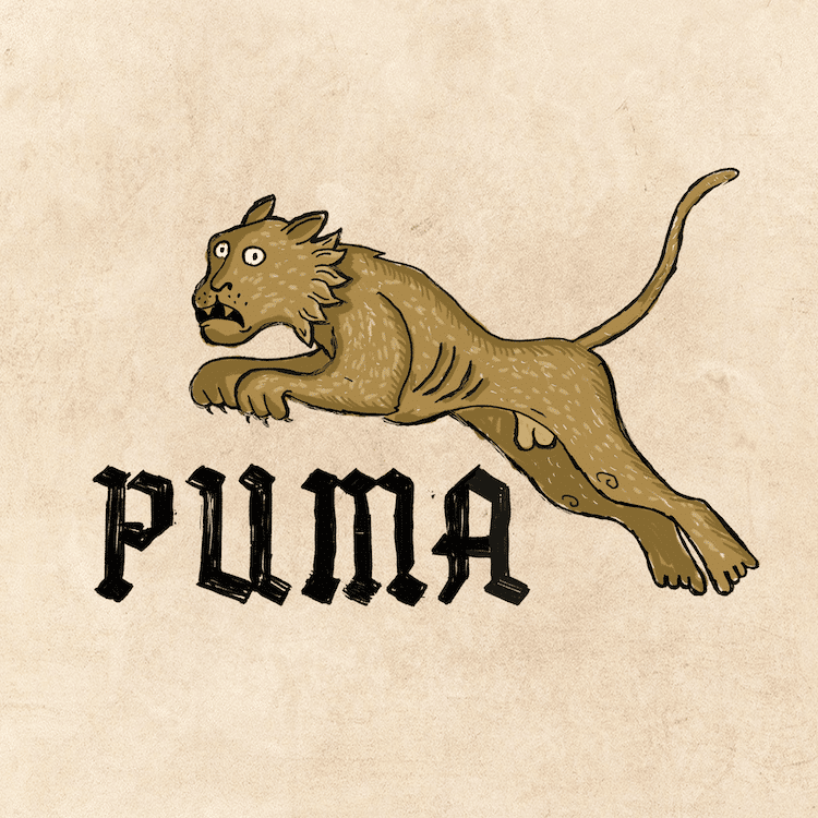 Artist Ilya Stallone Draws Modern Logos in Medieval Style