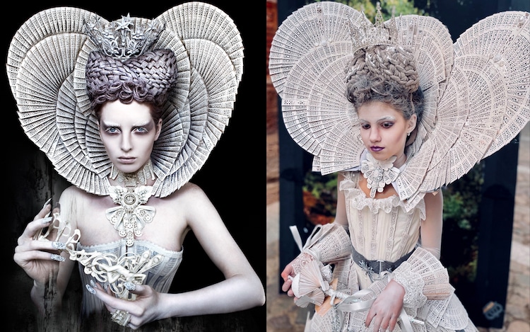 Kirsty Mitchell Queen Costume Recreated by a Girl and Her Mom