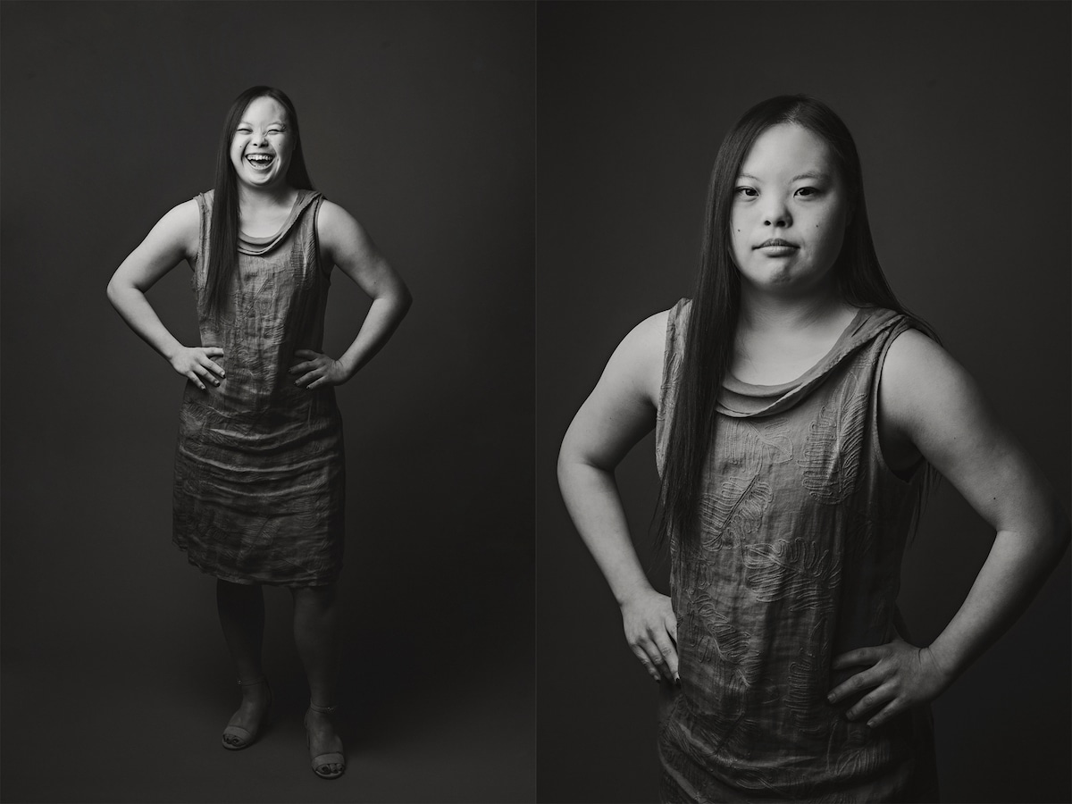Person With Down Syndrome Smiling and Posing