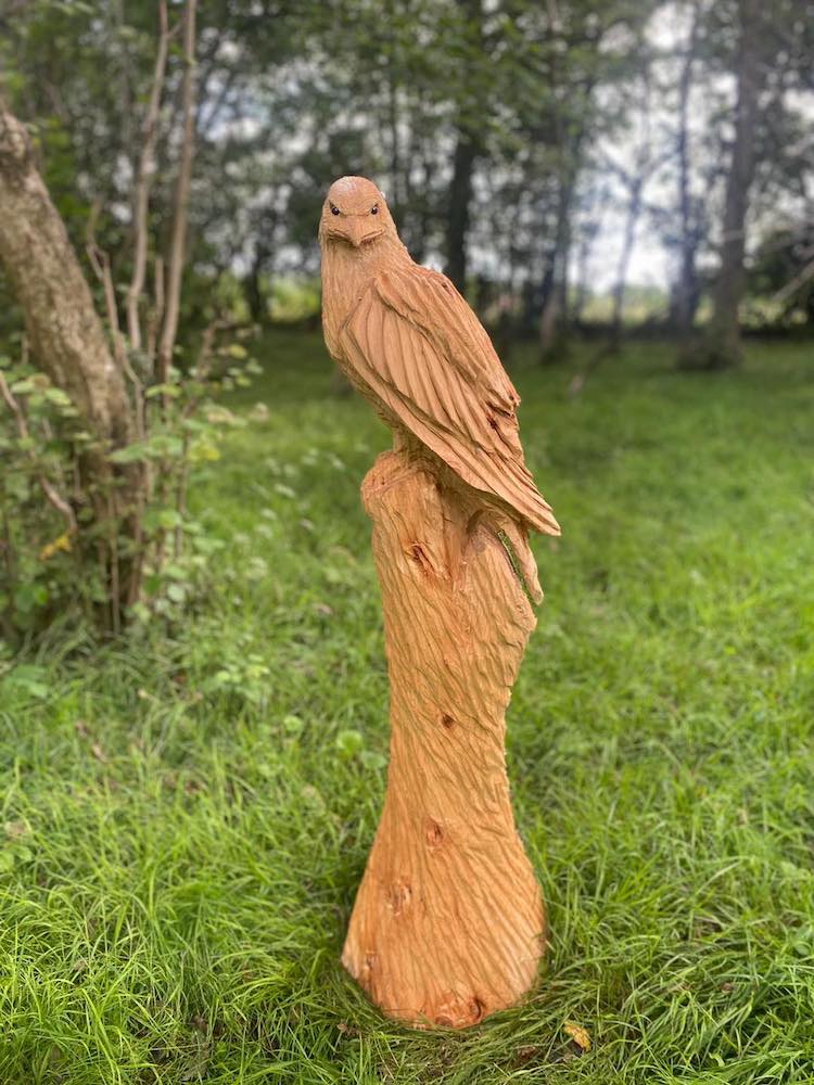 Wood Sculptures by Man and His Dog Carvings