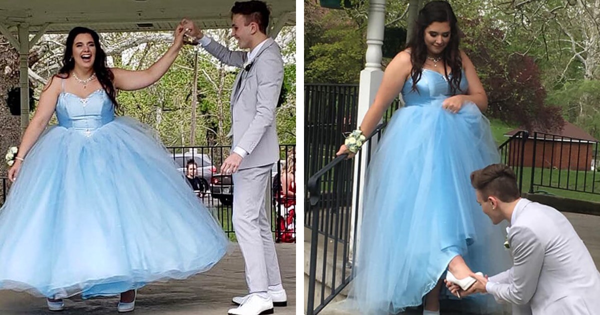 Girl's Best Friend Makes Her a Cinderella Prom Dress