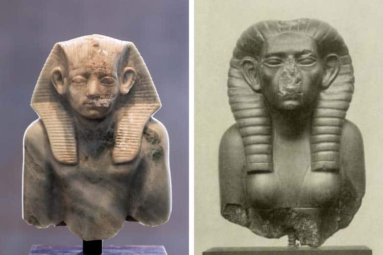 Queen Sobekneferu and Her Father Busts