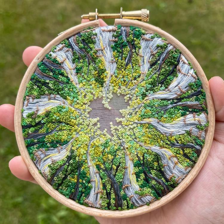 Landscape Embroidery of the Forest