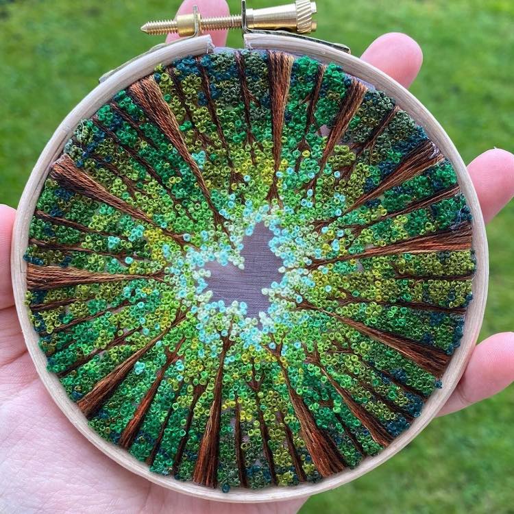 Landscape Embroidery of the Forest