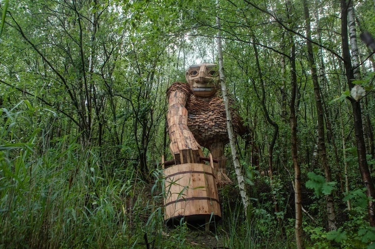 Giant Wooden Troll by Thomas Dambo