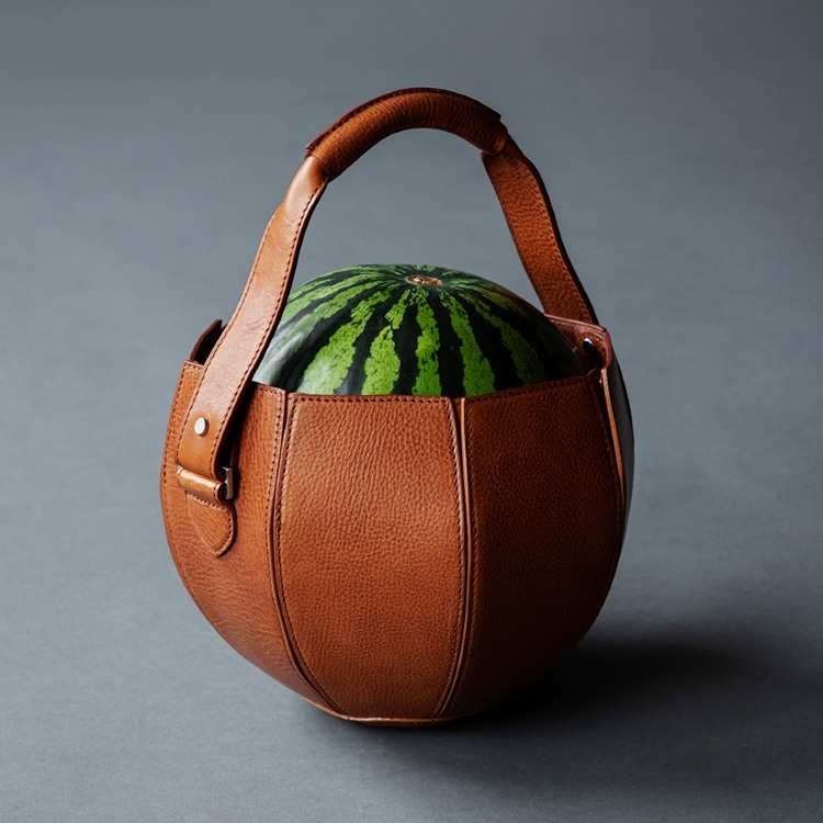 Leather Handbag Designed to Carry A Single Watermelon