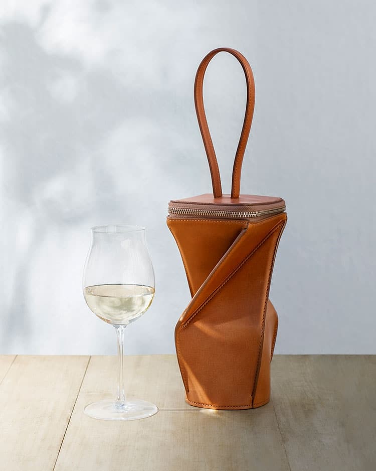 Wine Glass Next to the Wine Glass Bag