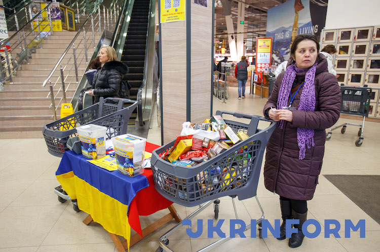 Volunteers Collecting Supplies in Ukraine
