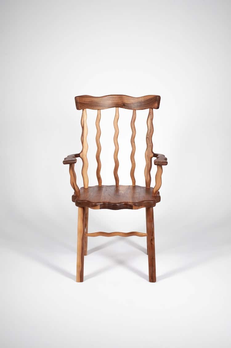 Squiggly Wooden Chair by Wilkinson & Rivera