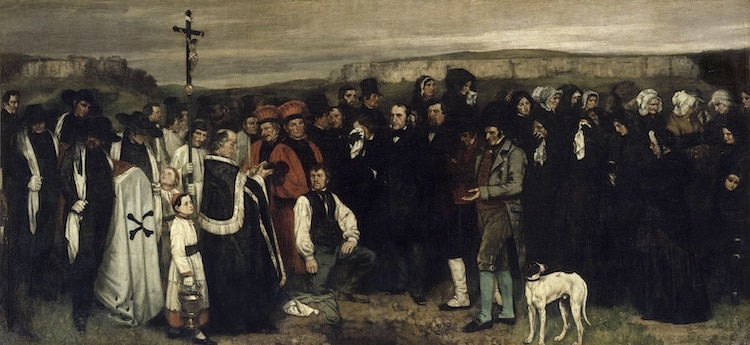 A Burial at Ornans by Gustave Courbet
