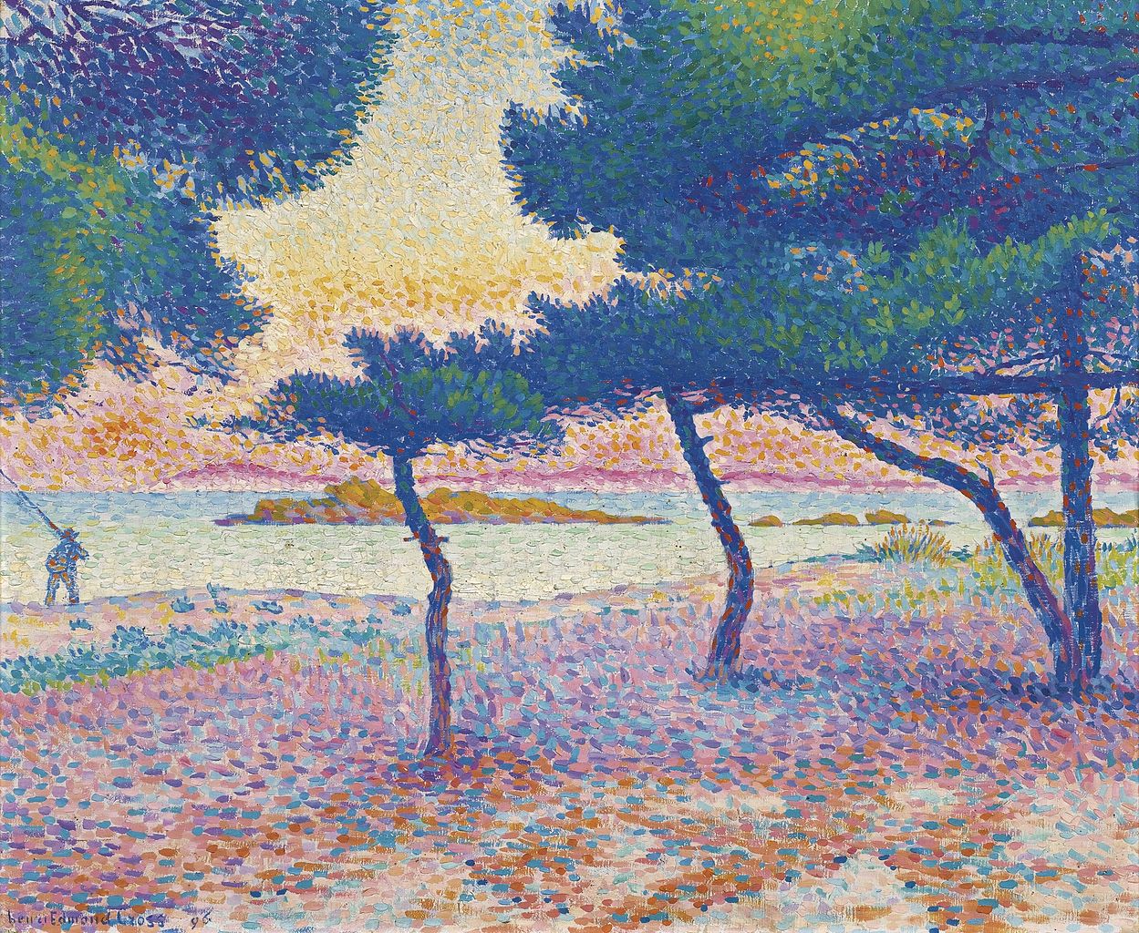 La playa de Saint-Clair de Henri Edmond Cross