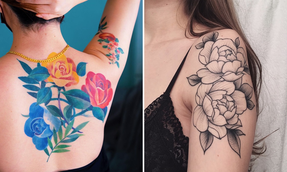 Modern Roses and Broken Statues with Clock and Skulls Temporary Sleeve  Tattoos| WannaBeInk.com