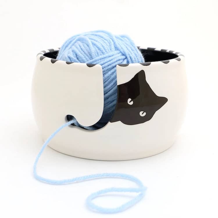 Black Cat Yarn Bowl