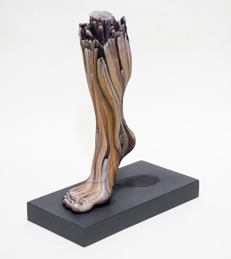 Ceramic Sculpture That Looks Like Wood by Christopher David White