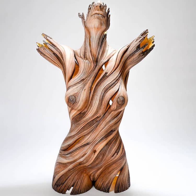 Ceramic Sculpture That Looks Like Wood by Christopher David White