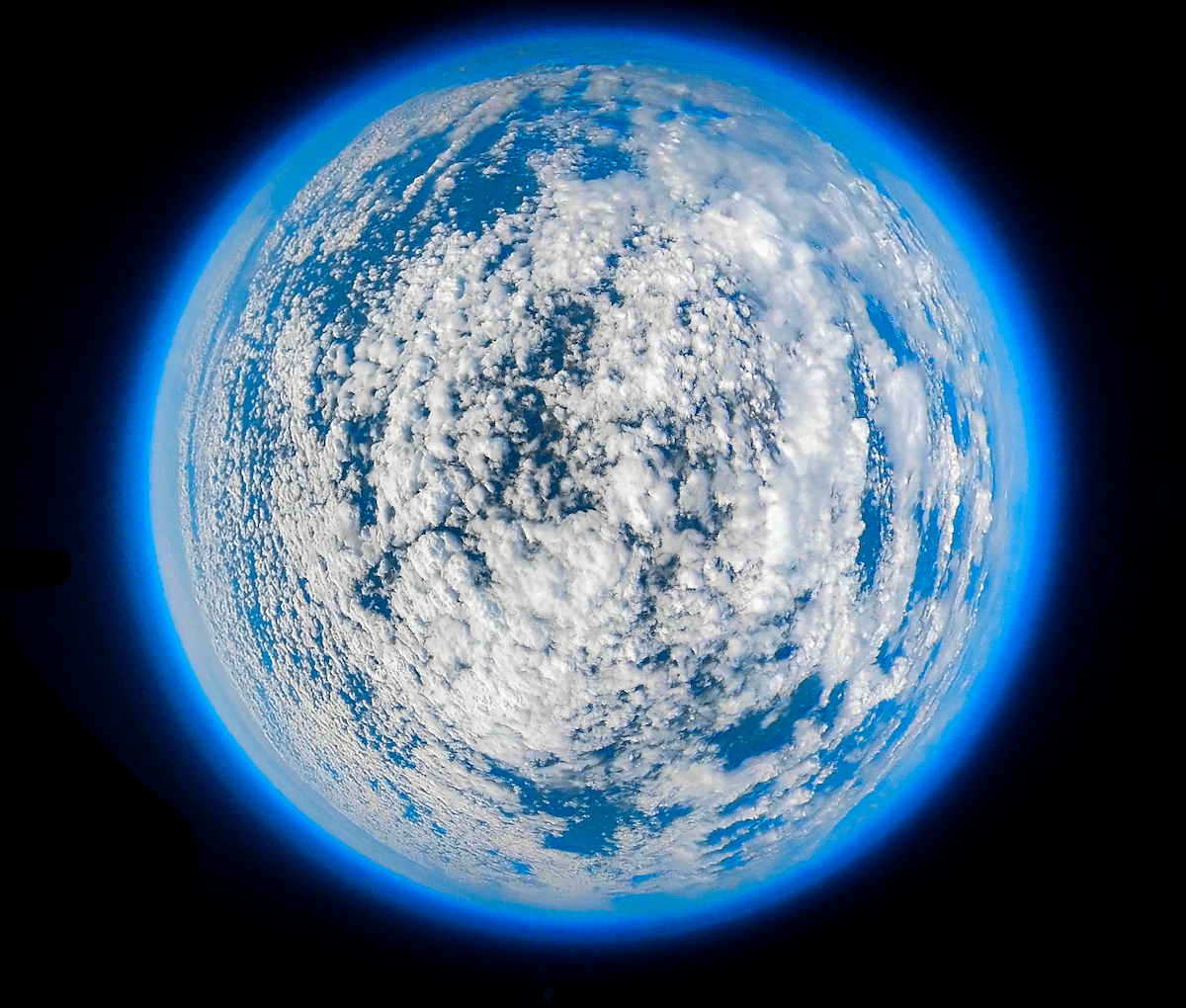 Photo of Earth Taken with a Weather Balloon