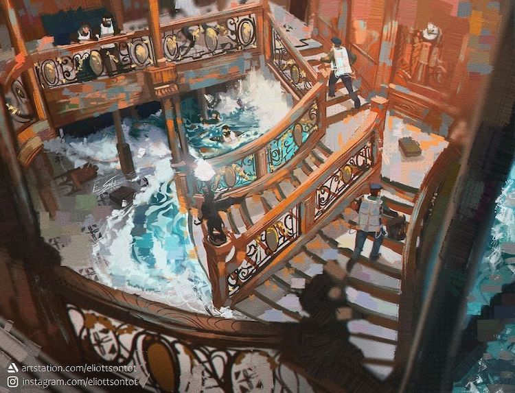 Titanic Paintings by Eliott Sontot