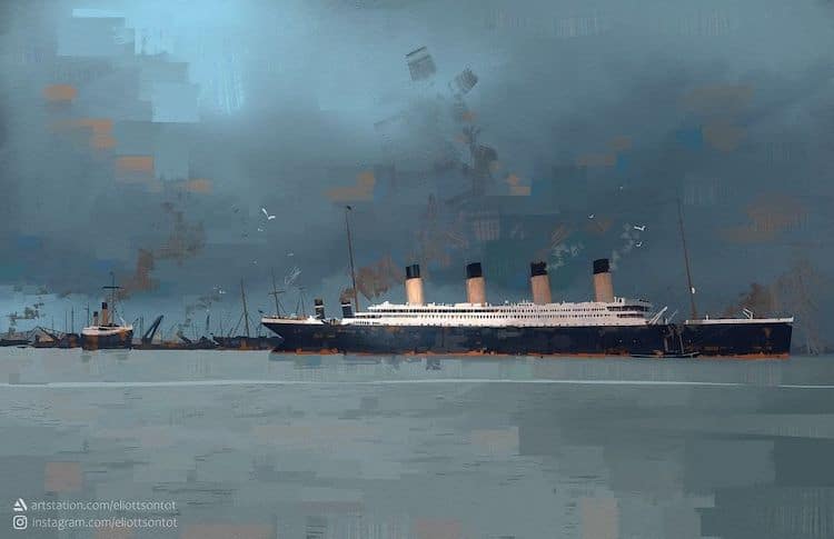 Paintings Look Back at the History of the Titanic 110 Years After it Sank