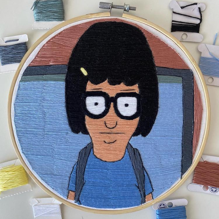 Artist Turns Iconic Pop Culture Characters Into Embroidery
