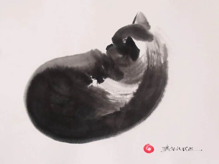 Cat Ink Paintings by Endre Penovac