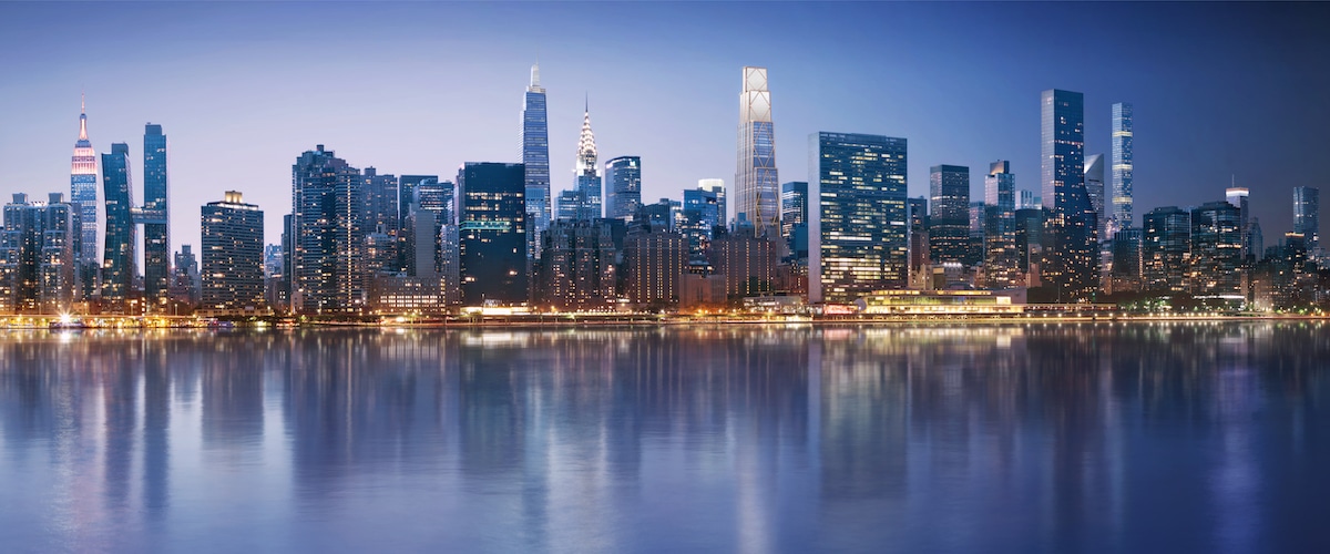 New York Skyline with JPMorgan Chase Building