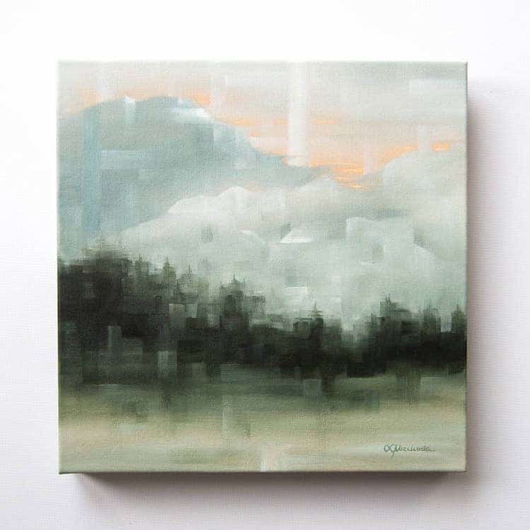 Forest Glitch Paintings by Luiza Niechoda