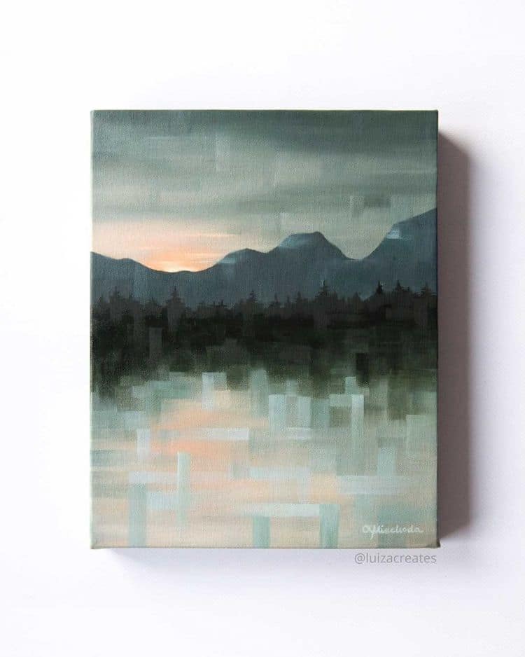 Forest Glitch Paintings by Luiza Niechoda