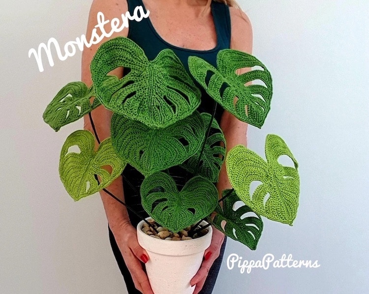 Faux Crochet Plant Pattern