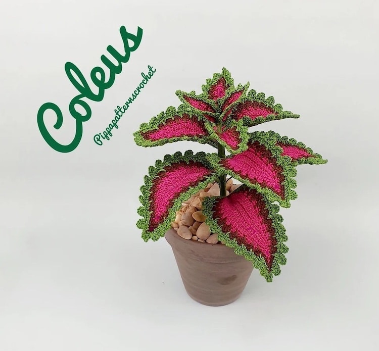 Faux Crochet Plant Pattern