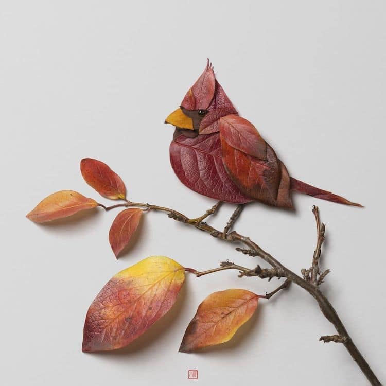 Artist Cleverly Arranges Flowers and Leaves into the Shapes of Animals
