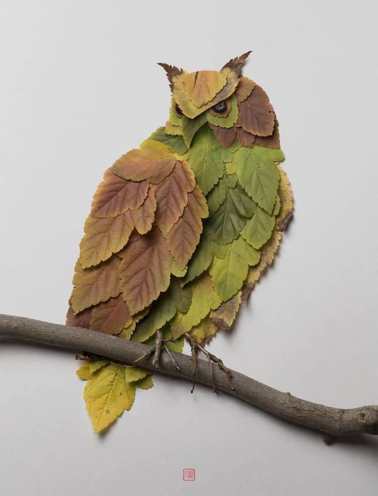 Artist Cleverly Arranges Flowers and Leaves into the Shapes of Animals