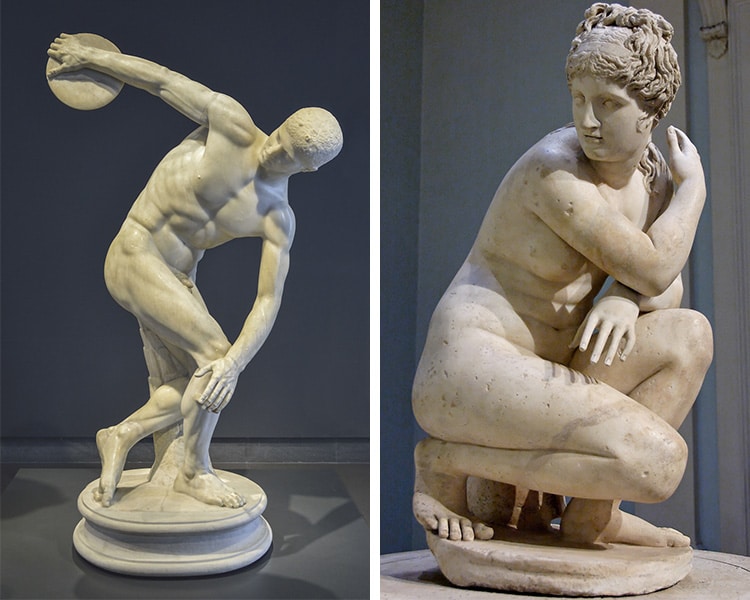 Art and sculptures from Hadrian's Villa: The marble theatrical