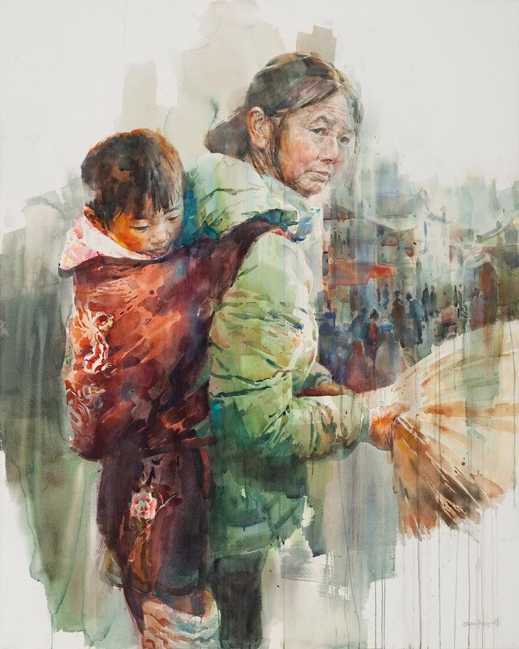 Watercolor Portrait Paintins by Stephen Zhang