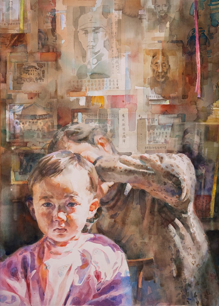 Watercolor Portrait Paintins by Stephen Zhang