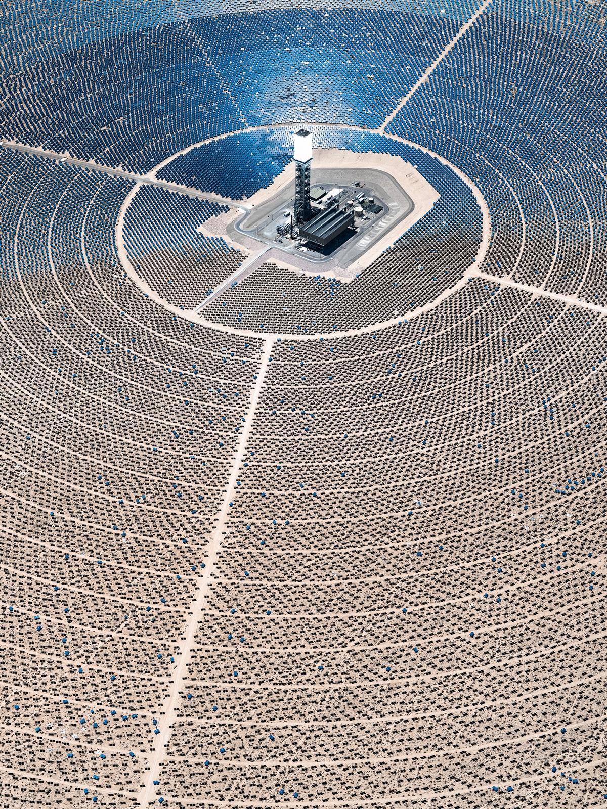 Concentric Rows of Solar Panels