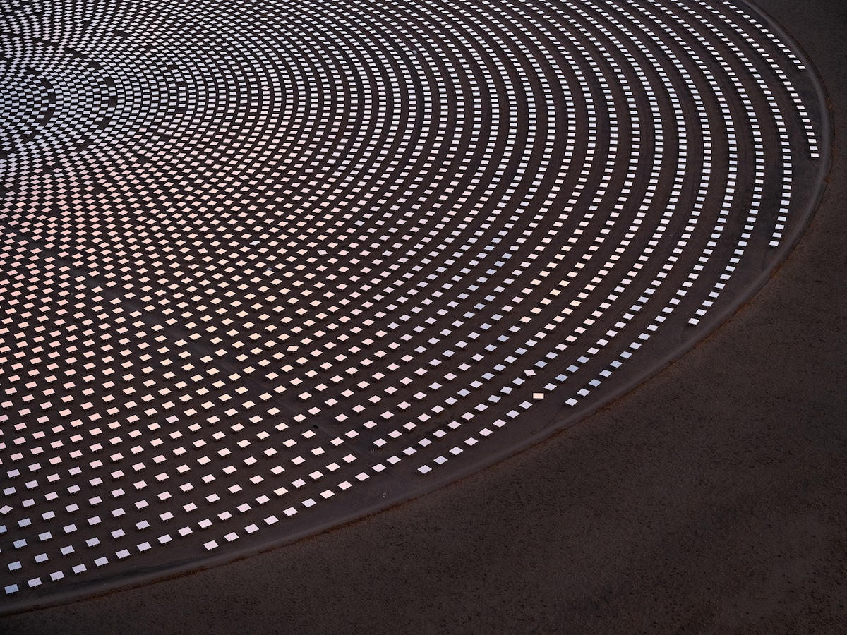 Concentric Rows of Solar Panels