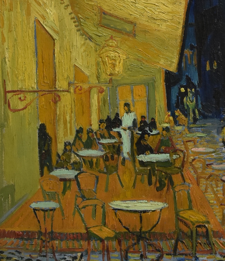 Detail of the café terrace at night by Van Gogh