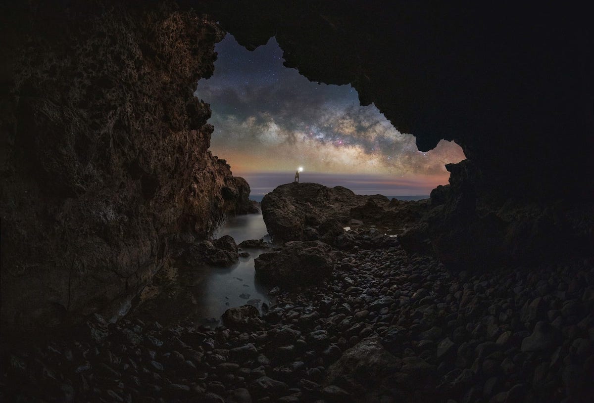 Milky Way from Cave in Tenerife