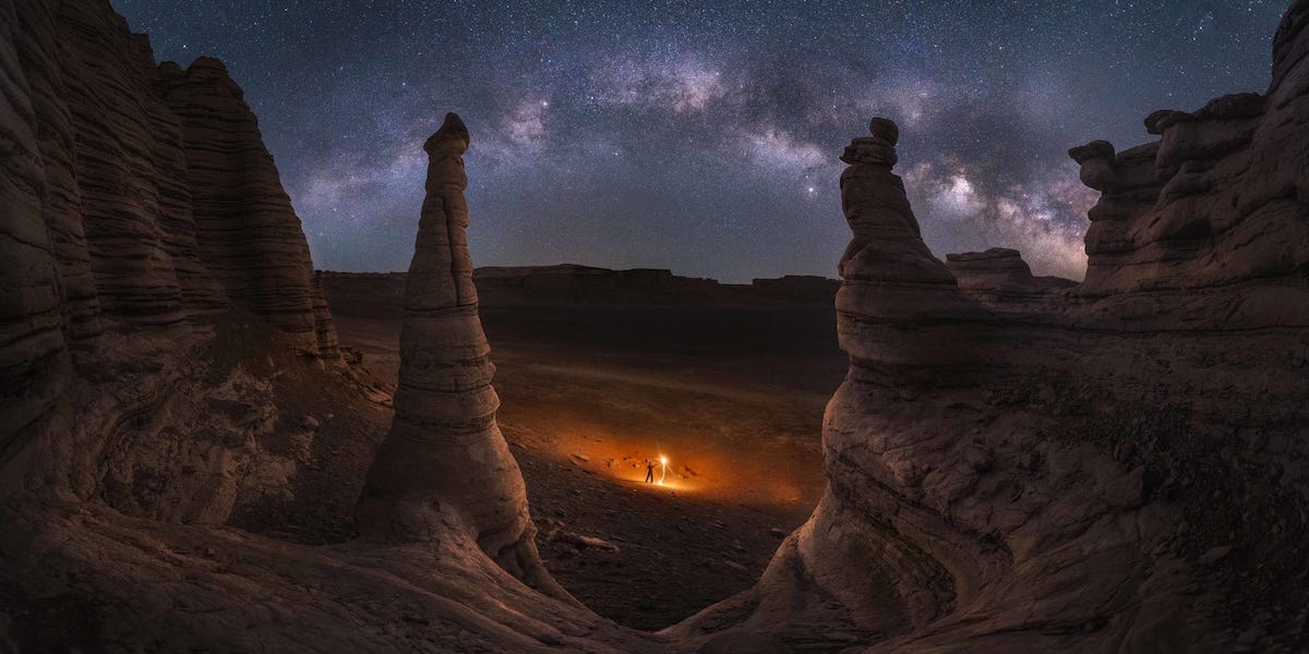Milky Way in China's Dahaidao Desert,