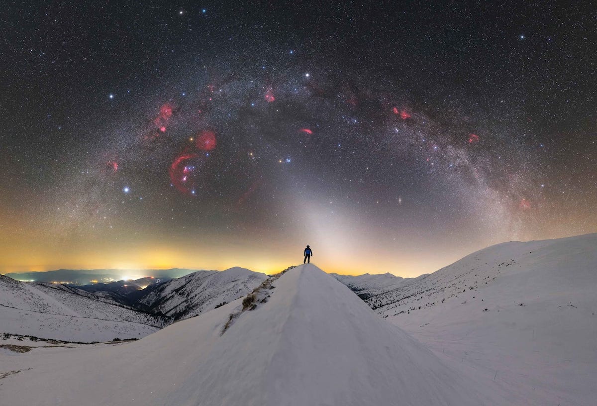 Milky Way Over Low Tatras mountains in Slovakia