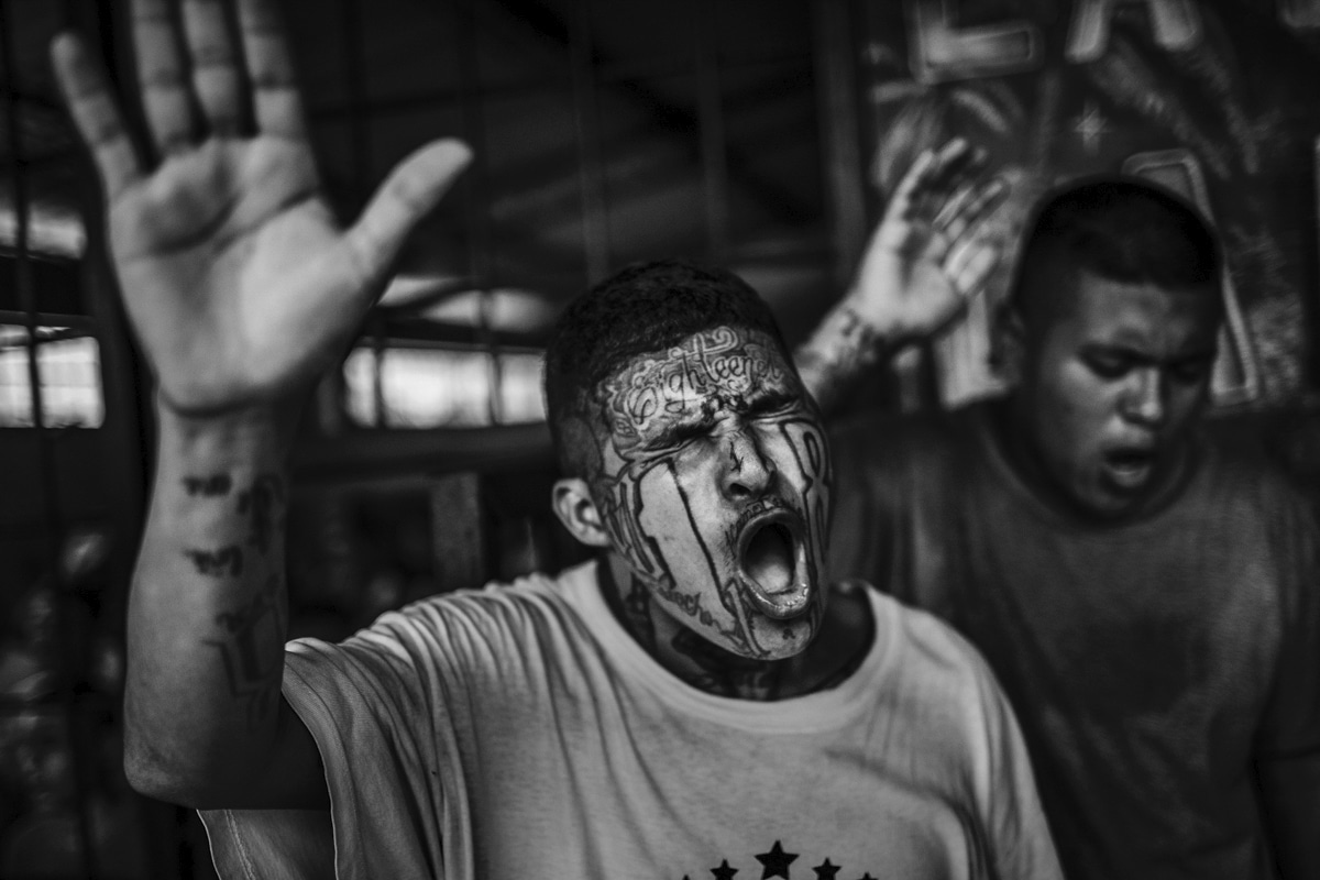 Members of a Gang Reform Program in an El Salvador Prison