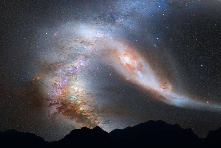 Andromeda Milky Way Collision